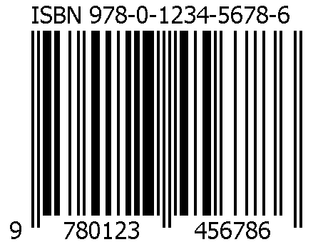 ISBN barcode image Book Barcode using an ISBN number