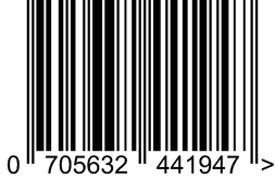 EAN-13 barcode image EAN barcode image (retail barcode)